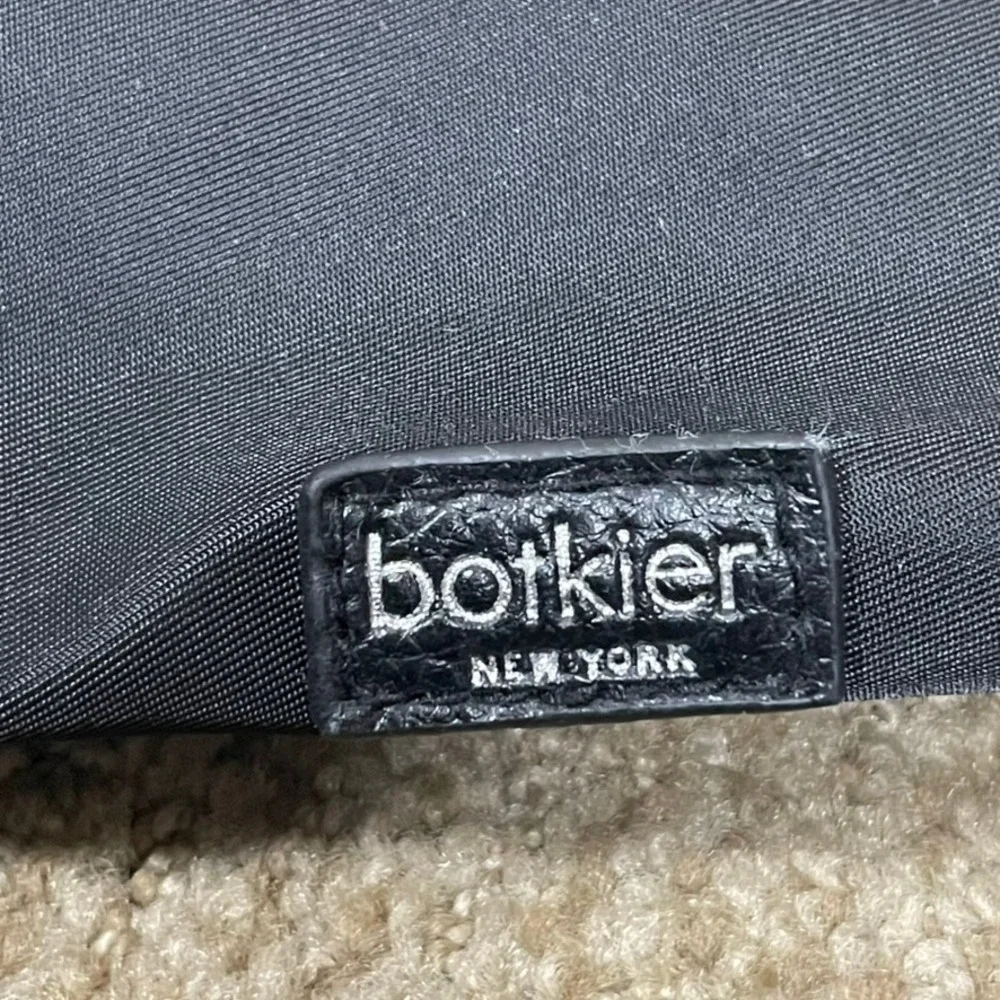 Botkier New York‎ Backpack Women Travel Small Black Nylon Leather Trim Logo